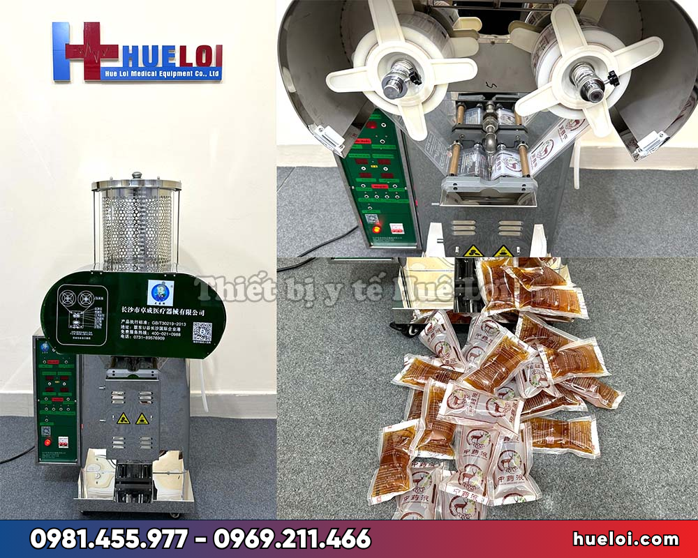 Máy sắc thuốc kèm đóng túi tự động YJCL20/1+1(S) — nồi 20 lít, 7–8 gói/phút